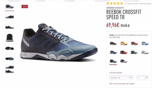 Reebok CrossFit Speed TR Trainingsschuh Herren - jetzt 30% billiger Reebok CrossFit Speed TR Trainingsschuh Herren - jetzt 30% billiger