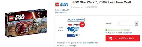 LEGO Star Wars 75099 - jetzt 41% billiger LEGO Star Wars 75099 - jetzt 41% billiger
