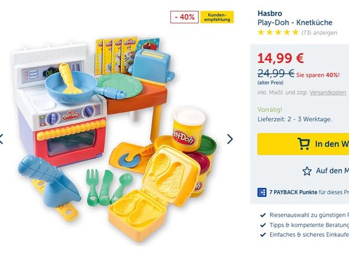 Play-Doh Küche - Knetset - jetzt 40% billiger Play-Doh Küche - Knetset - jetzt 40% billiger