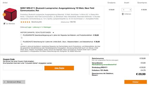 Sony SRS-X11 tragbarer Bluetooth-Lautsprecher, 10 Watt, NFC - jetzt 50% billiger Sony SRS-X11 tragbarer Bluetooth-Lautsprecher, 10 Watt, NFC - jetzt 50% billiger