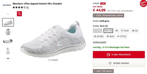 Skechers »Flex Appeal-Instant Hit« Damen Sneaker - jetzt 50% billiger