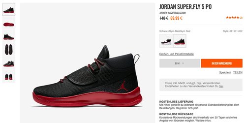 Nike Schuhe Jordan Super.Fly 5 PO - jetzt 50% billiger