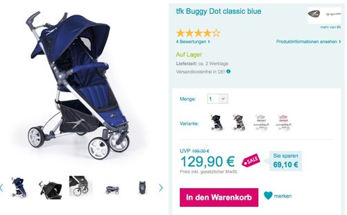 tfk Buggy Dot classic blue - jetzt 35% billiger