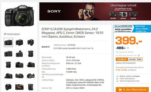 SONY ILCA-68K Spiegelreflexkamera - jetzt 20% billiger SONY ILCA-68K Spiegelreflexkamera - jetzt 20% billiger