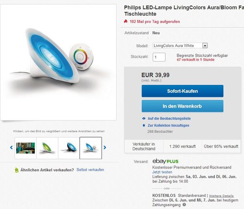 Philips Living Colors Aura, weiß - jetzt 20% billiger Philips Living Colors Aura, weiß - jetzt 20% billiger