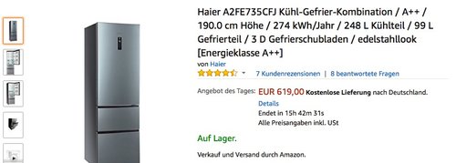 Haier A2FE735CFJ Kühl-Gefrier-Kombination - jetzt 7% billiger Haier A2FE735CFJ Kühl-Gefrier-Kombination - jetzt 7% billiger