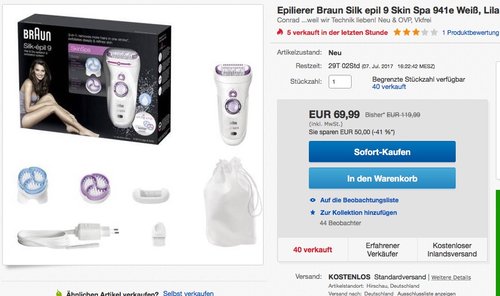 Braun Silk-épil 9 Epilierer 9-941e - jetzt 20% billiger Braun Silk-épil 9 Epilierer 9-941e - jetzt 20% billiger