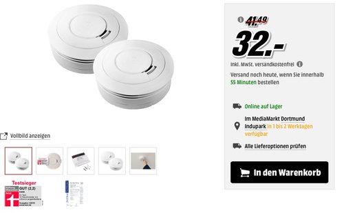 EI ELECTRONICS Ei650 Rauchmelder, 2 Stück - jetzt 23% billiger