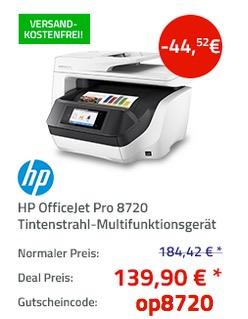 HP OfficeJet Pro 8720 Tintenstrahl-Multifunktionsgerät - jetzt 24% billiger