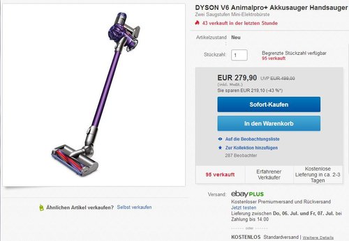 DYSON V6 Animalpro+ Akkusauger - jetzt 16% billiger DYSON V6 Animalpro+ Akkusauger - jetzt 16% billiger
