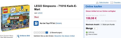 LEGO Simpsons 71016 - Kwik-E-Mart - jetzt 18% billiger