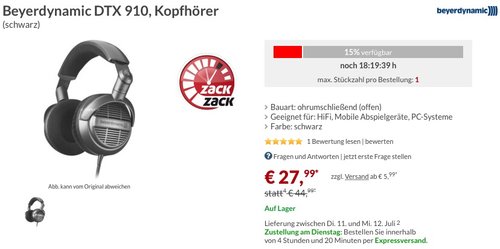 Beyerdynamic DTX 910 HiFi-Stereo Kopfhörer - jetzt 24% billiger
