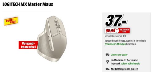 Logitech MX Master kabellose Maus - jetzt 37% billiger