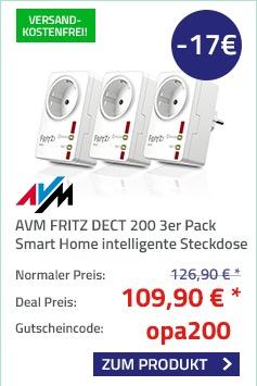 AVM FRITZ DECT 200 Smart Home intelligente Steckdose - jetzt 12% billiger