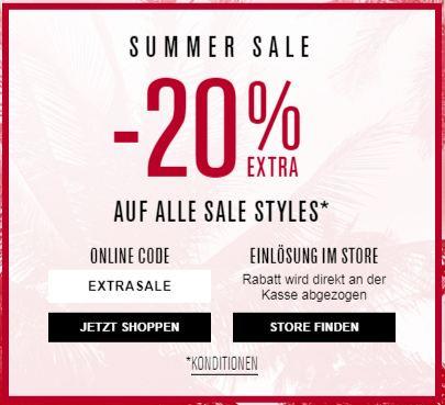 20 % Rabatt Extra Rabatt auf alle Sale bei s.Oliver - jetzt 20% billiger