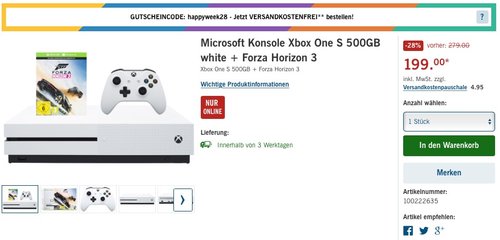 Xbox One S 500GB + Forza Horizon 3 Xbox One S 500GB + Forza Horizon 3