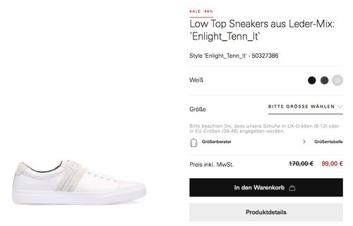 BOSS Green Sneaker Enlight_Tenn_lt  Herren - jetzt 29% billiger