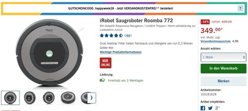 iRobot Saugroboter Roomba 772 iRobot Saugroboter Roomba 772