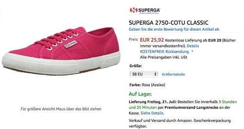 SUPERGA 2750 COTU CLASSIC SCHUHE AZALEA SPORT FREIZEIT SNEAKER - jetzt 21% billiger SUPERGA 2750 COTU CLASSIC SCHUHE AZALEA SPORT FREIZEIT SNEAKER - jetzt 21% billiger
