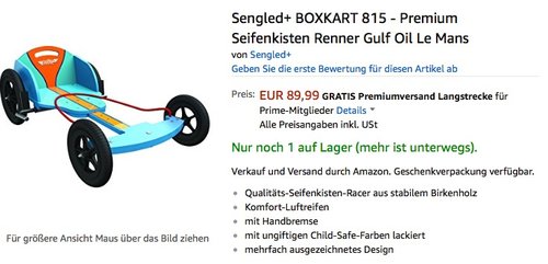 BOXKART - Premium Seifenkisten - jetzt 43% billiger
