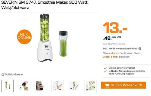Severin Fit for Fun Standmixer Severin Fit for Fun Standmixer Smoothie Mix und Go Mix und Go - jetzt 63% billiger