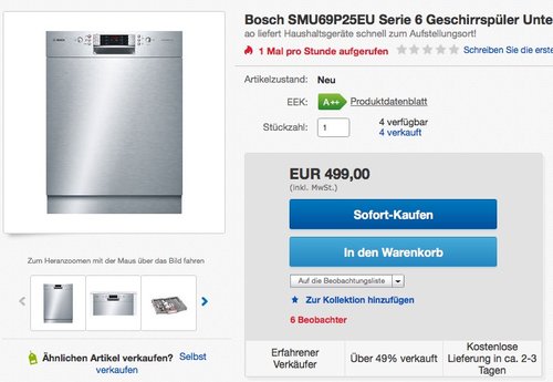 Bosch SMU69P25EU Serie 6 Unterbau - Geschirrspüler - jetzt 17% billiger Bosch SMU69P25EU Serie 6 Unterbau - Geschirrspüler - jetzt 17% billiger