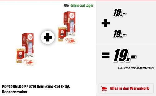 Popcornloop Heimkino-Set  - jetzt 50% billiger Popcornloop Heimkino-Set  - jetzt 50% billiger