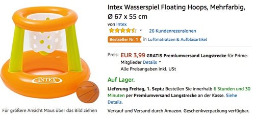 Intex Wasserspiel Floating Hoops, Mehrfarbig, Ø 67 x 55 cm - jetzt 53% billiger Intex Wasserspiel Floating Hoops, Mehrfarbig, Ø 67 x 55 cm - jetzt 53% billiger