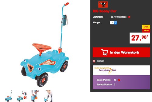 BIG Bobby Car, Limited Edition 2016 - jetzt 23% billiger BIG Bobby Car, Limited Edition 2016 - jetzt 23% billiger