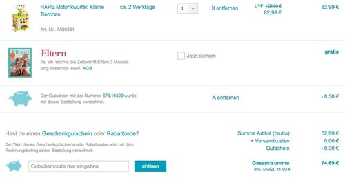 Hape E1810 - Motorikwürfel kleine Tierchen - jetzt 12% billiger Hape E1810 - Motorikwürfel kleine Tierchen - jetzt 12% billiger