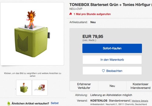 Toniebox Starterset Grün mit Hörfigur Löwe - jetzt 10% billiger Toniebox Starterset Grün mit Hörfigur Löwe - jetzt 10% billiger
