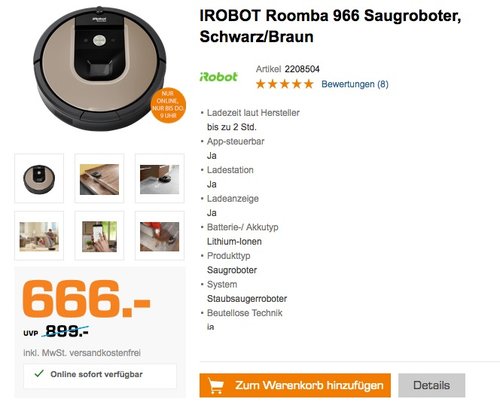 Roomba 966 Saugroboter - jetzt 14% billiger