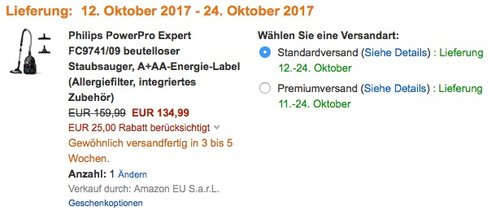 Philips PowerPro Expert FC9741/09 beutelloser Staubsauger - jetzt 34% billiger Philips PowerPro Expert FC9741/09 beutelloser Staubsauger - jetzt 34% billiger