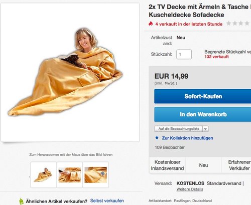 2x TV Decke mit Ärmeln & Tasche Doppelpack | Ärmeldecke | Kuscheldecke Sofadecke - jetzt 29% billiger 2x TV Decke mit Ärmeln & Tasche Doppelpack | Ärmeldecke | Kuscheldecke Sofadecke - jetzt 29% billiger