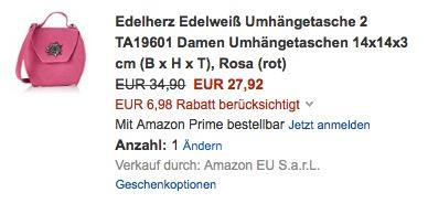 Edelherz Edelweiß Umhängetasche - jetzt 20% billiger Edelherz Edelweiß Umhängetasche - jetzt 20% billiger