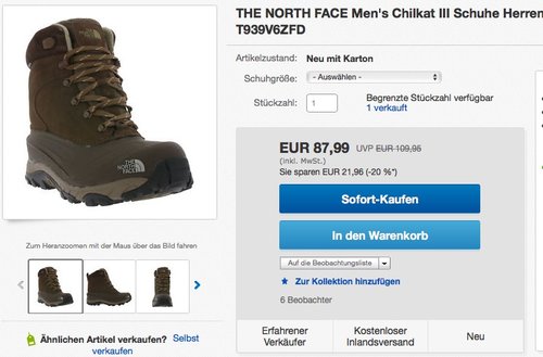 THE NORTH FACE Mens Chilkat III - jetzt 10% billiger