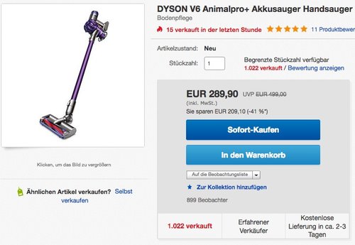 DYSON V6 Animalpro+ Akkusauger - jetzt 11% billiger