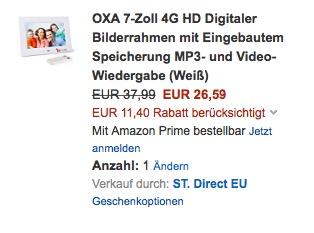 OXA 7-Zoll 4G HD Digitaler Bilderrahmen - jetzt 30% billiger