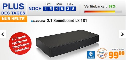 Blaupunkt LS 181 2.1 Soundboard mit integriertem Subwoofer - jetzt 29% billiger