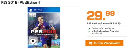 PES 2018 - PlayStation 4 - jetzt 25% billiger PES 2018 - PlayStation 4 - jetzt 25% billiger