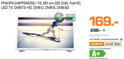 Philips 24PFS4032/12 60cm (24 Zoll) LED-Fernseher (Full HD)  - jetzt 26% billiger
