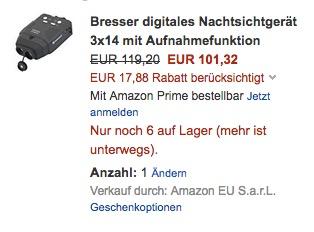 Bresser digitales Nachtsichtgerät 3x14 mit Aufnahmefunktion - jetzt 11% billiger Bresser digitales Nachtsichtgerät 3x14 mit Aufnahmefunktion - jetzt 11% billiger