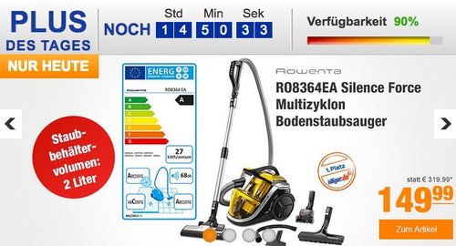 Rowenta RO8364EA Bodenstaubsauger Silence Force - jetzt 21% billiger