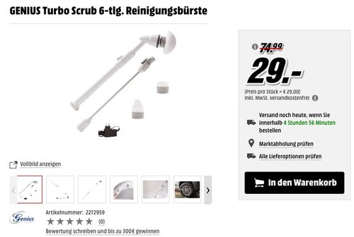 GENIUS Turbo Scrub Reinigungsbürste - jetzt 57% billiger