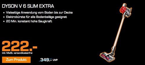 Dyson V6 Slim Extra Handstaubsauger - jetzt 33% billiger Dyson V6 Slim Extra Handstaubsauger - jetzt 33% billiger