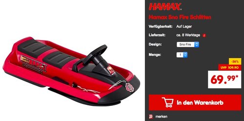 Hamax Sno Fire Schlitten - jetzt 13% billiger Hamax Sno Fire Schlitten - jetzt 13% billiger