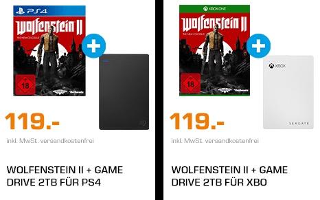 Wolfenstein II + Game Drive 2TB - jetzt 12% billiger
