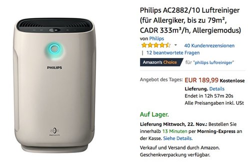 Philips AC2882/10 Luftreiniger  - jetzt 20% billiger