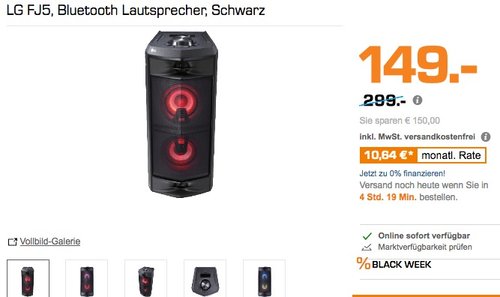 LG FJ5 Bluetooth Lautsprecher - jetzt 50% billiger