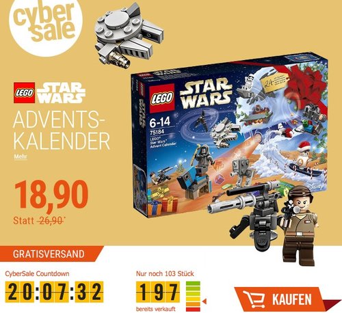 LEGO Star Wars 75184 - Adventskalender - jetzt 21% billiger LEGO Star Wars 75184 - Adventskalender - jetzt 21% billiger